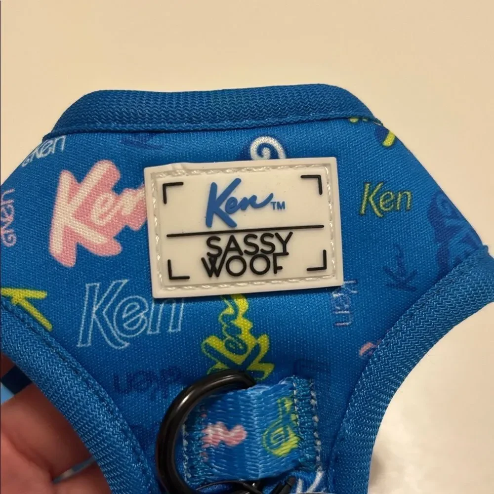 ✨NWT✨Sassy Woof Ken Mattel Blue Small Dog Harness Size XXS